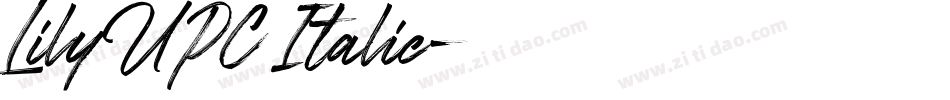 LilyUPC Italic字体转换